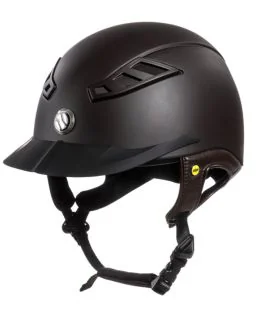 EQ3 Lynx Ridehjelm Mat/Glat fra Back on Track. brun
