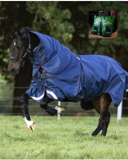 Rambo Optimo Heavy/400G fra Horseware - Navy/Burgundy, Teal, Navy