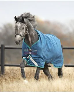 Rhino Original lite/ 0G fra Horseware - Navy/Aqua, Grey