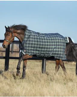 Rhino Wug Vari-Layer Heavy/ 450G fra Horseware - Hunter Check/Navy and Green