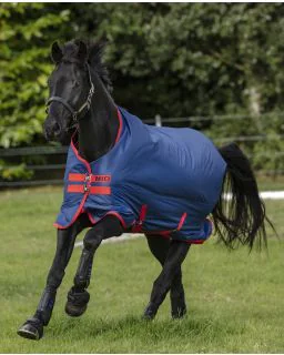 Mio Turnout Lite fra Horseware-Dark Blue/Dark Blue with Red