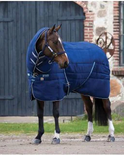 Rambo Stable Plus Vari-layer Heavy/ 450G fra Horseware Navy (Navy with navy & white)