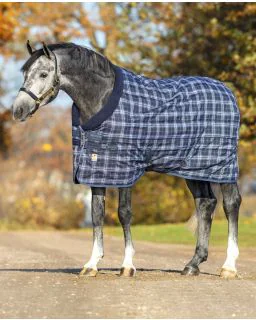 Rhino Original Stable Vari-Layer Medium /250 G fra Horseware - Navy Check/Indigo