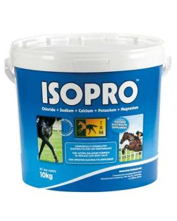 TRM ISOPRO er et diætetisk tilskudsfoder til kompensation for elektrolyttab ved kraftig sved.