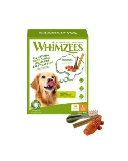 Whimzees - Blandet Tyggeben i Boks til store hunde - 14 stk.