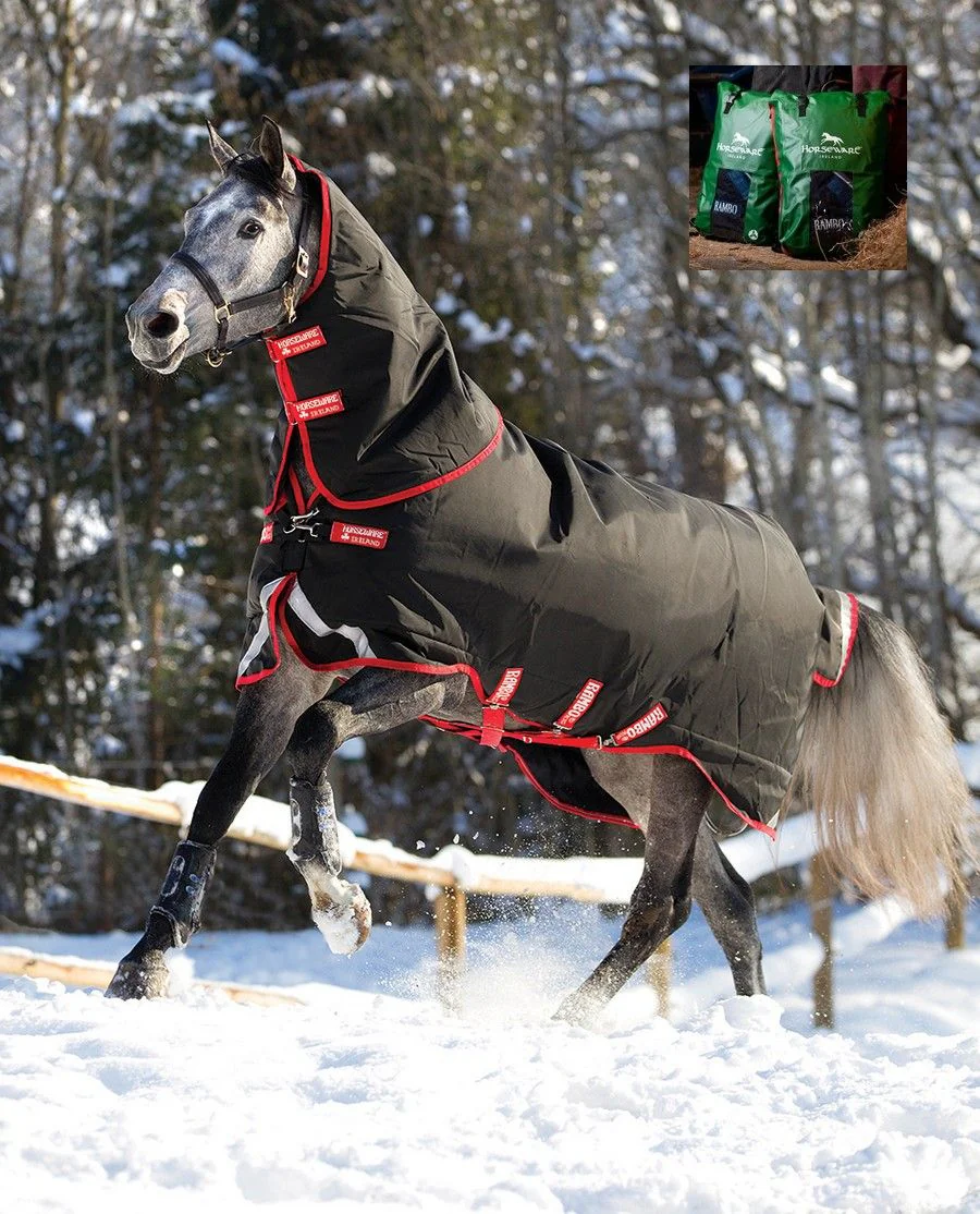 Rambo Supreme 1680D Vari Layer Heavy/ 450G fra Horseware - Black/Red