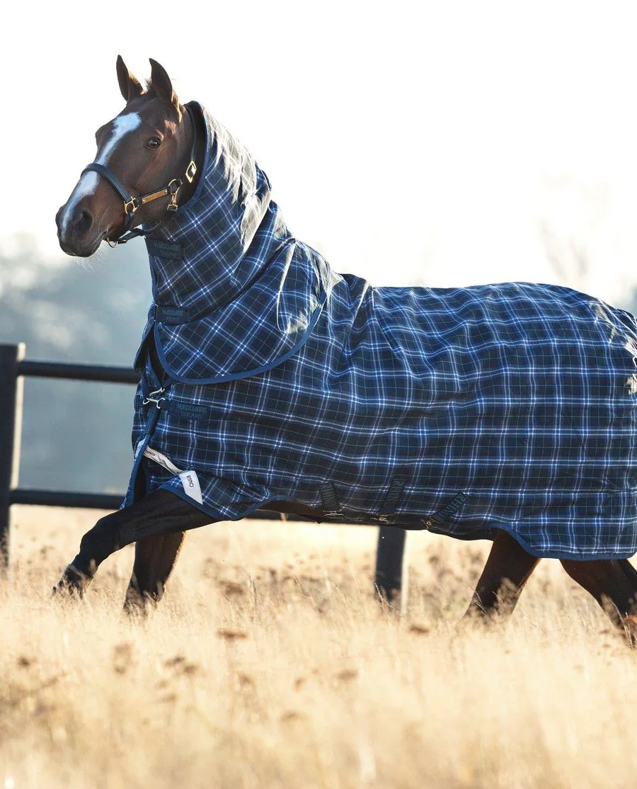 Rhino Plus lite/ 0G fra Horseware - Navy Check/Indi