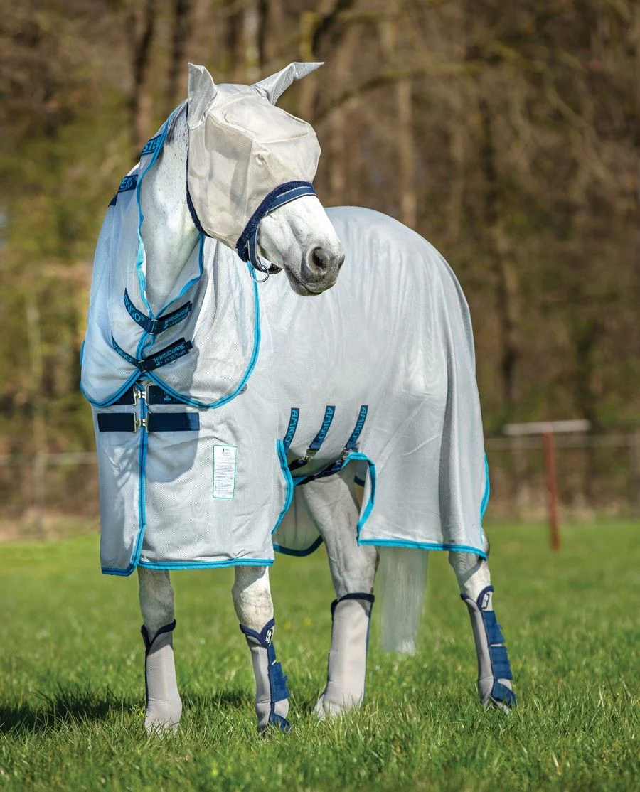 Amigo Bug Buster Vamoose fra Horseware - Silver/Electric Blue and Navy