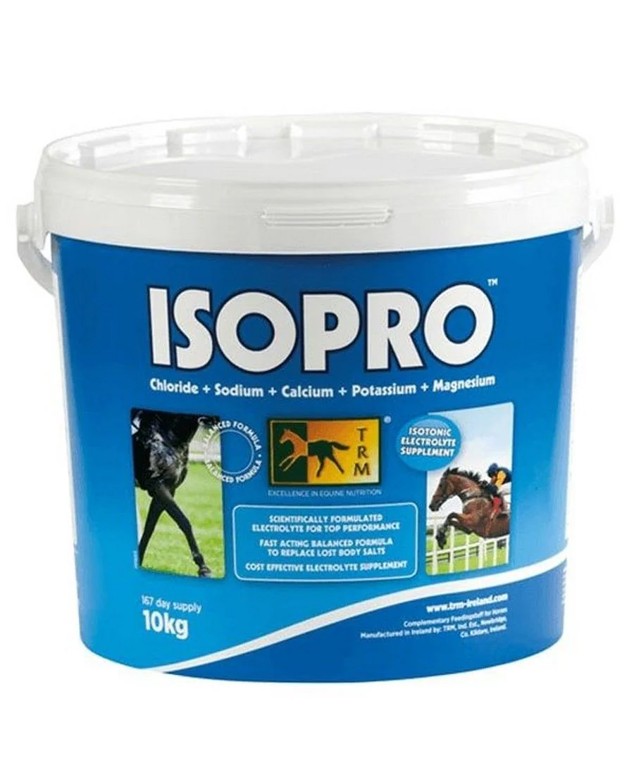 TRM ISOPRO er et diætetisk tilskudsfoder til kompensation for elektrolyttab ved kraftig sved.