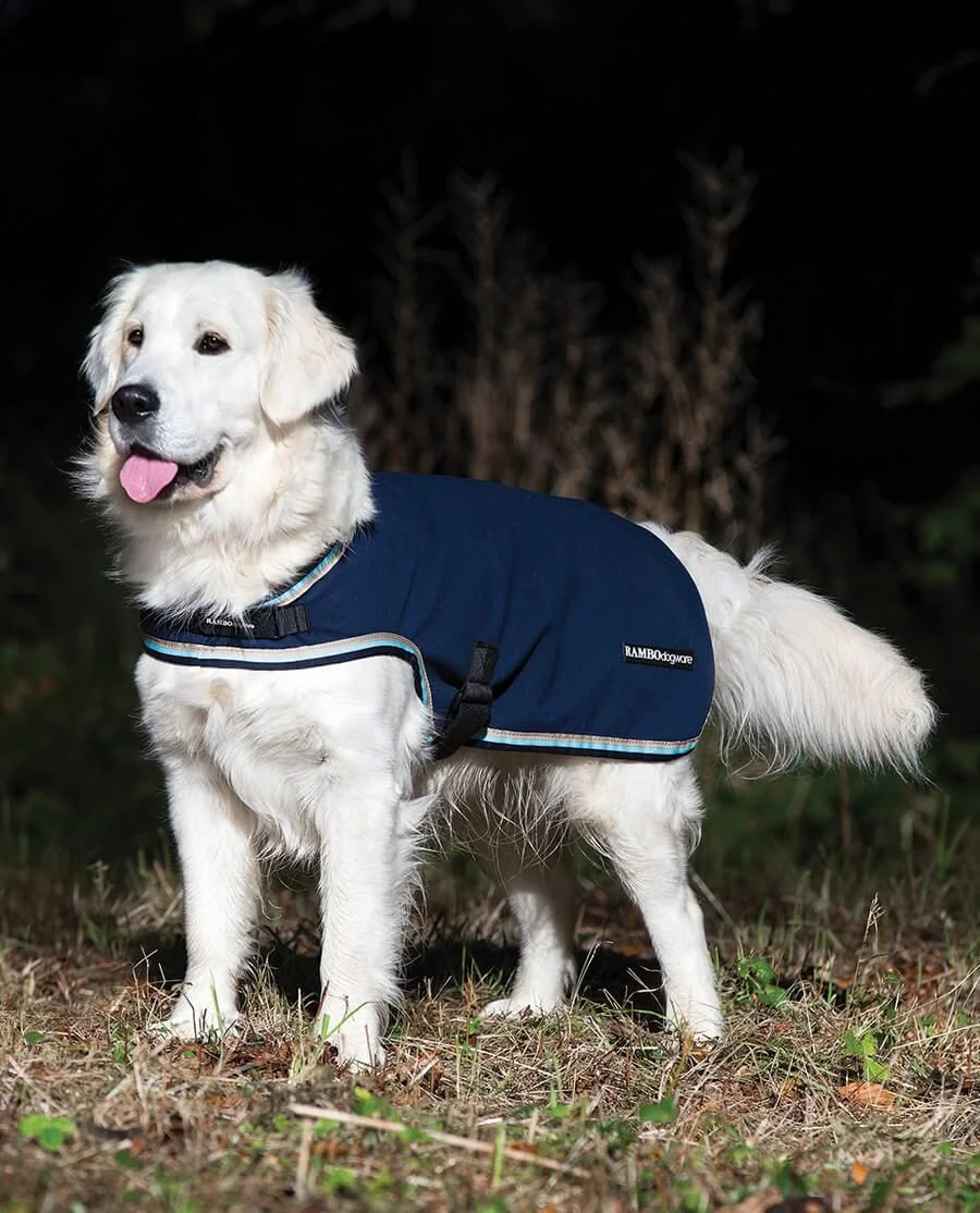 Rambo Waterproof Fleece hundedækken i navy