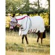 Rambo Optimo Supreme Summer Sheet fra Horseware - Navy Check/Cherry, Peach and Blue