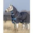 Amigo Bravo 12 Medium Plus/ 250G Pony fra Horseware - Navy/Turquoise, Aqua and Blue