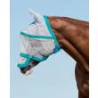 Rambo Flymask fra Horseware - Silver/Navy and Electric Blue