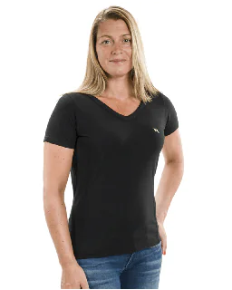 T-Shirt med V-hals fra Back on Track