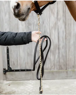 Træktov i Læder med Kæde fra Kentucky Horsewear-Black