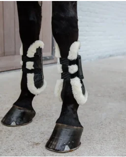 Sheepskin Tendon Boots Velcro fra Kentucky Horsewear-Black