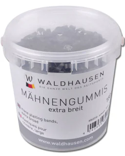 Waldhausen Gummi elastikker ekstra brede Sort 150 g
