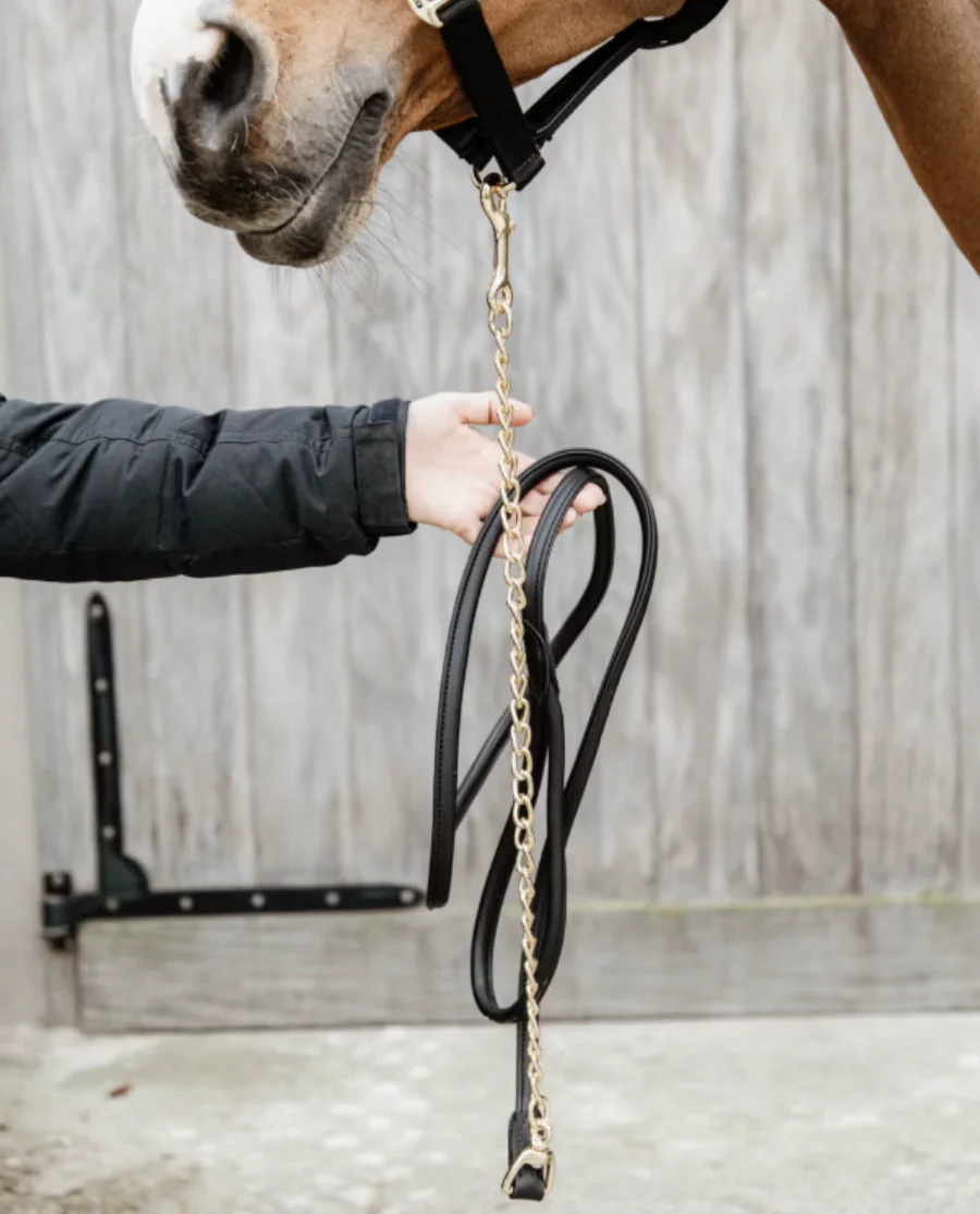 Træktov i Læder med Kæde fra Kentucky Horsewear