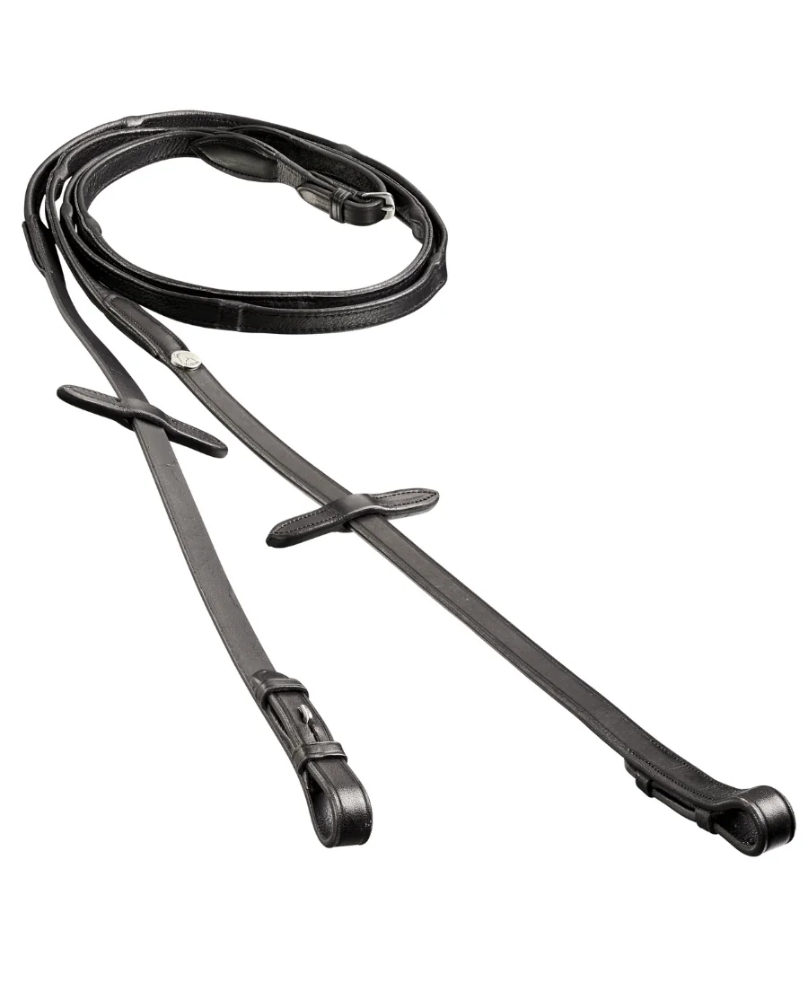 Finesse Tøjler Fladt Syet med Stoppere Sort/Sølv