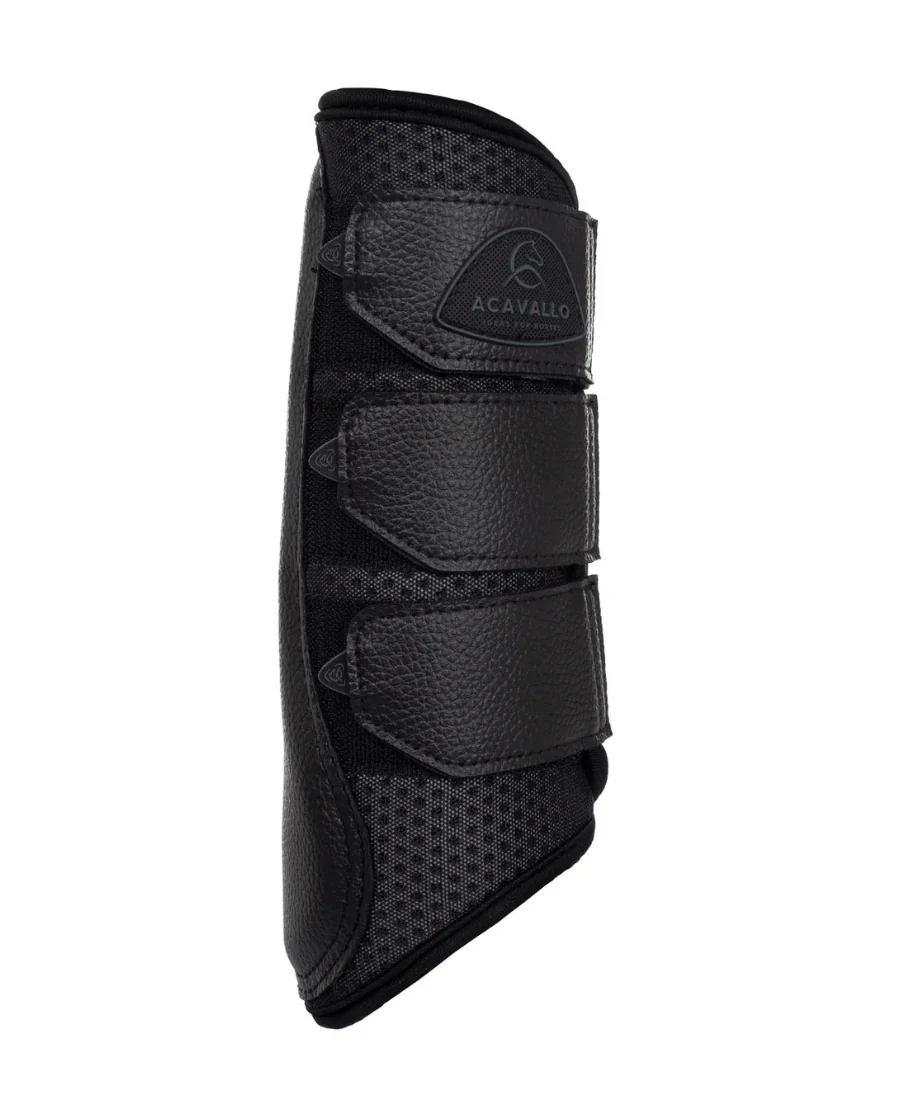 Acavallo Perforeret neoprene gamacher til bagben med triple velcro