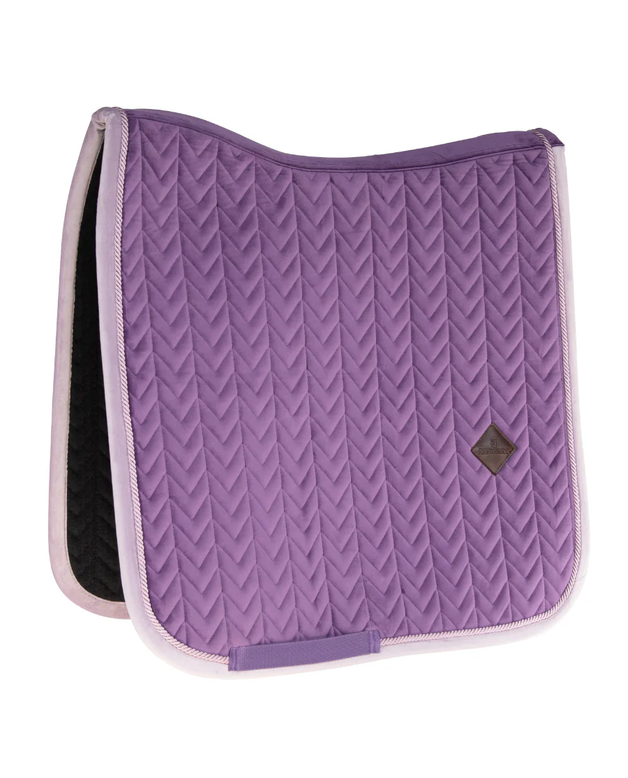 Dressurunderlag Velvet Contrast fra Kentucky Horsewear-Royal Purple