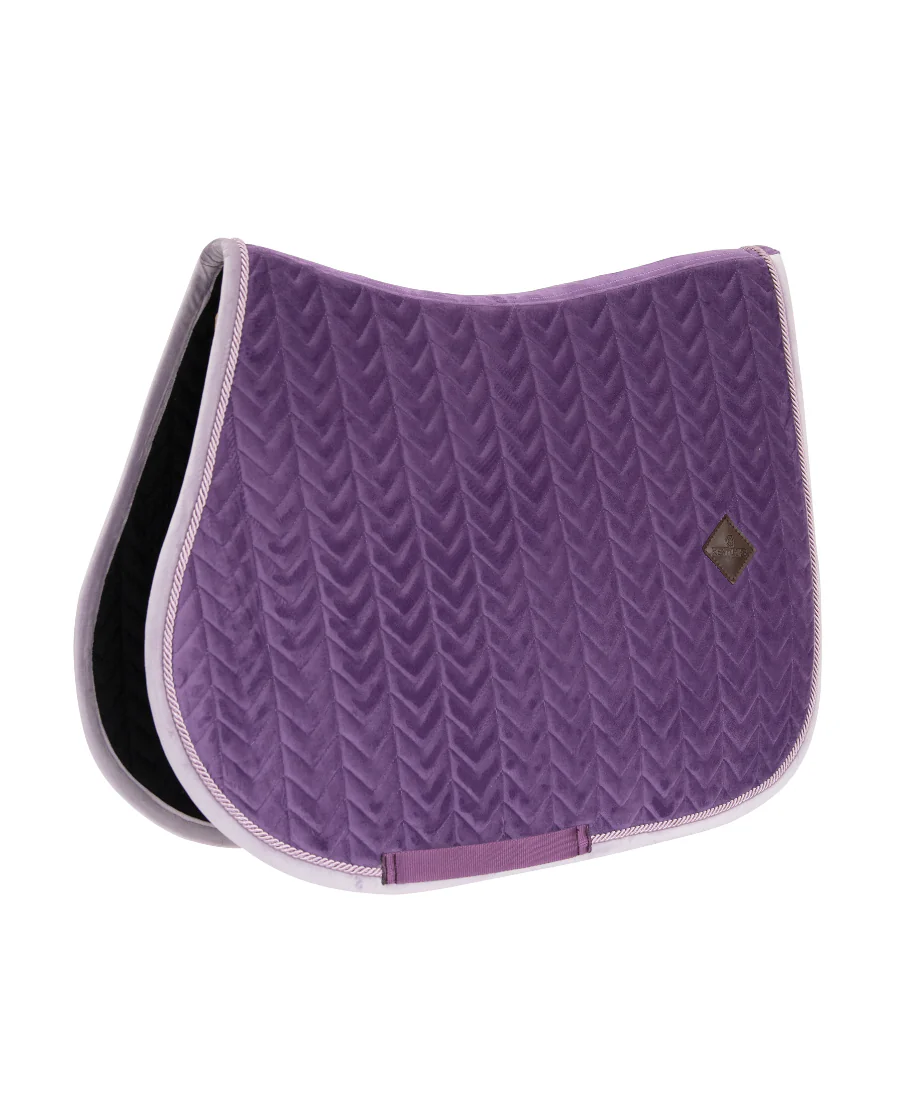 Springunderlag Velvet Contrast fra Kentucky Horsewear-Royal Purple