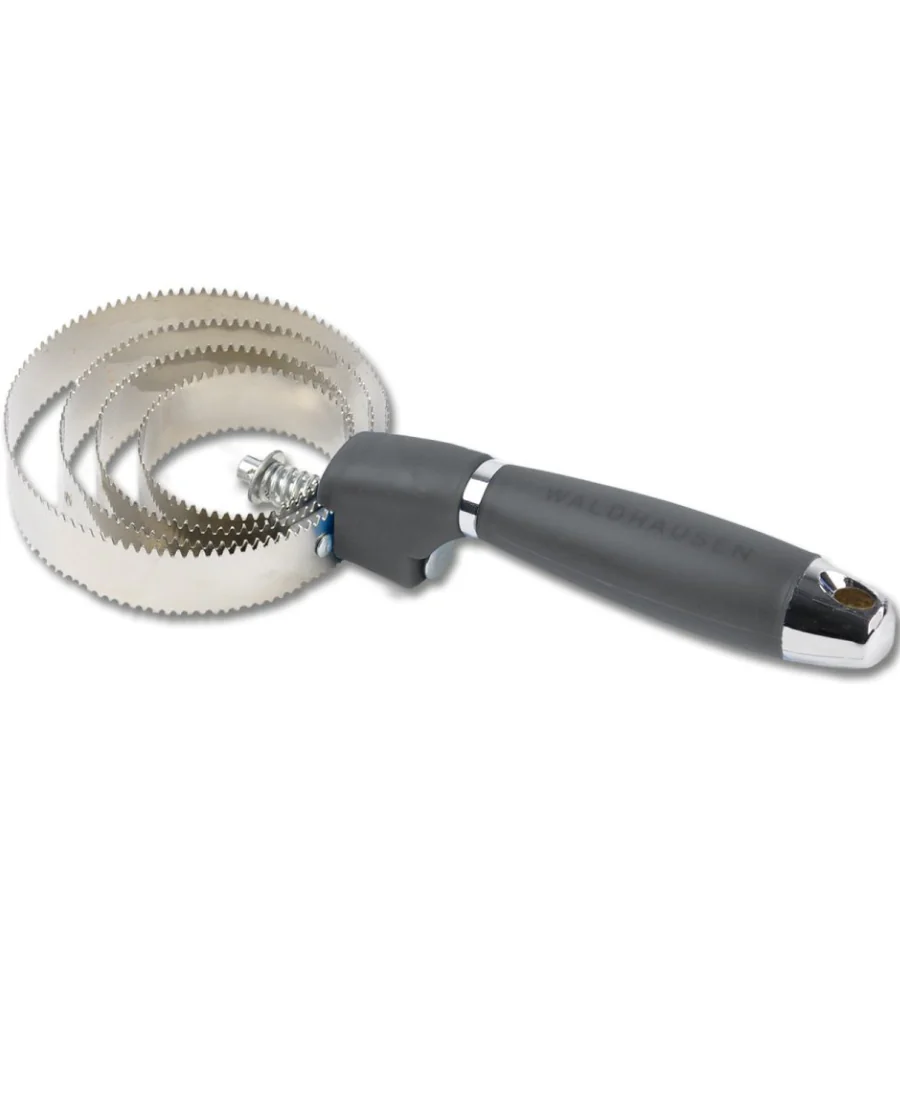 Waldhausen metalstrigle med gele håndtag sort