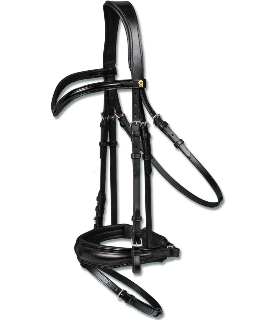 Waldhausen S-Line Trense m. lakeret pandebånd 