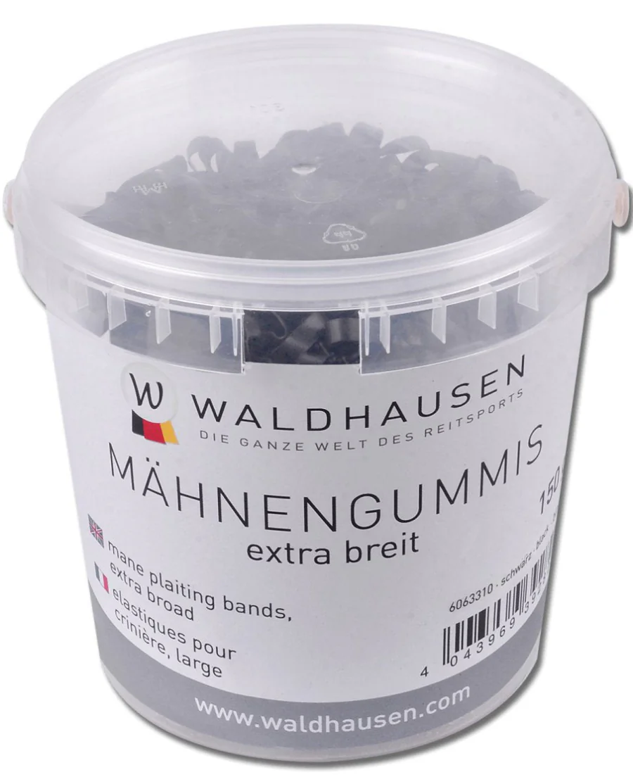 Waldhausen Gummi elastikker ekstra brede Sort 150 g