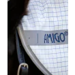 Amigo Summer Sheet Plus - Navy Check/Titanium Grey and Silver