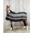 Heavy Fleece Rug Square Stripes fra Kentucky Horsewear-Black/Grey